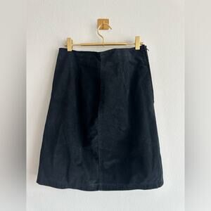Vintage 90s Bagatelle Black Leather High Waist Mini Skirt Size 12
